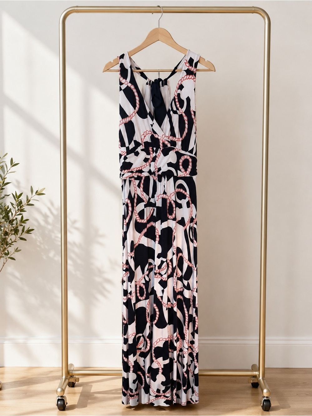 Lilly Pulitzer Booze Cruise Rope-Print Sleeveless Maxi Dress